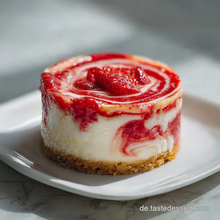 Strawberry Swirl Cheesecake Rezept: Samtig & Fruchtig