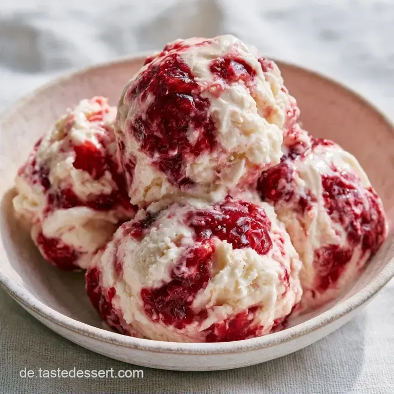 Erdbeer Variegato Eis mit Mascarpone