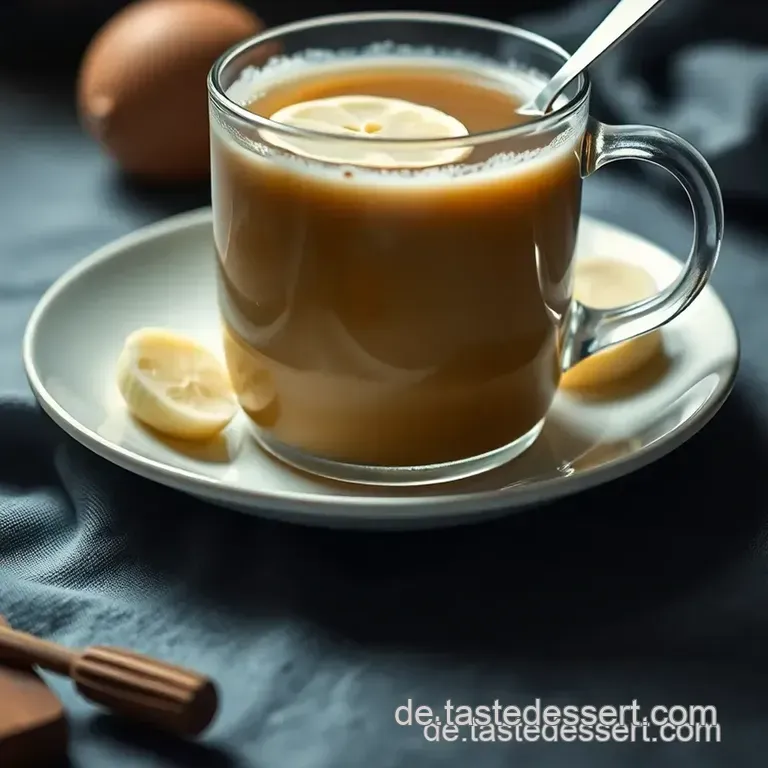 Erfrischender Pfirsich Eistee mit einem Hauch von Minze presentation