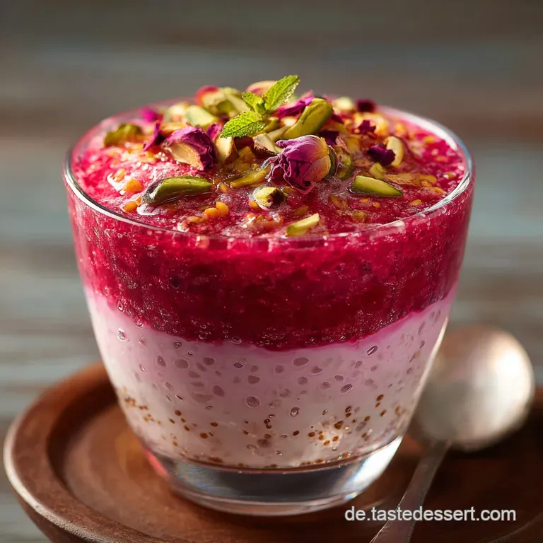 Falooda Der K&ouml;nigliche Schichtdesserttraum Mit Rosenwasser Und Eis presentation