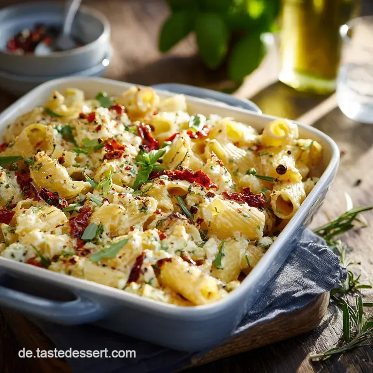 Feta Pasta Aus Dem Ofen: Cremiger Feierabend-Hit Mit Ger&ouml;steten Tomaten presentation