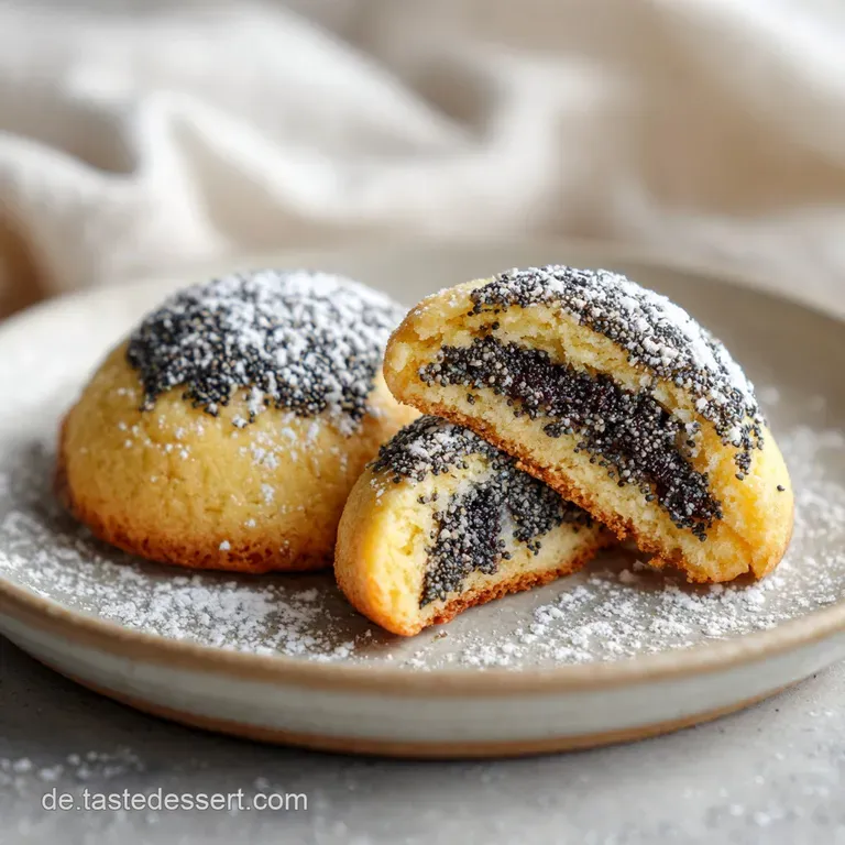 Gef&uuml;llte Mohnpl&auml;tzchen: Knusprig und Samtig