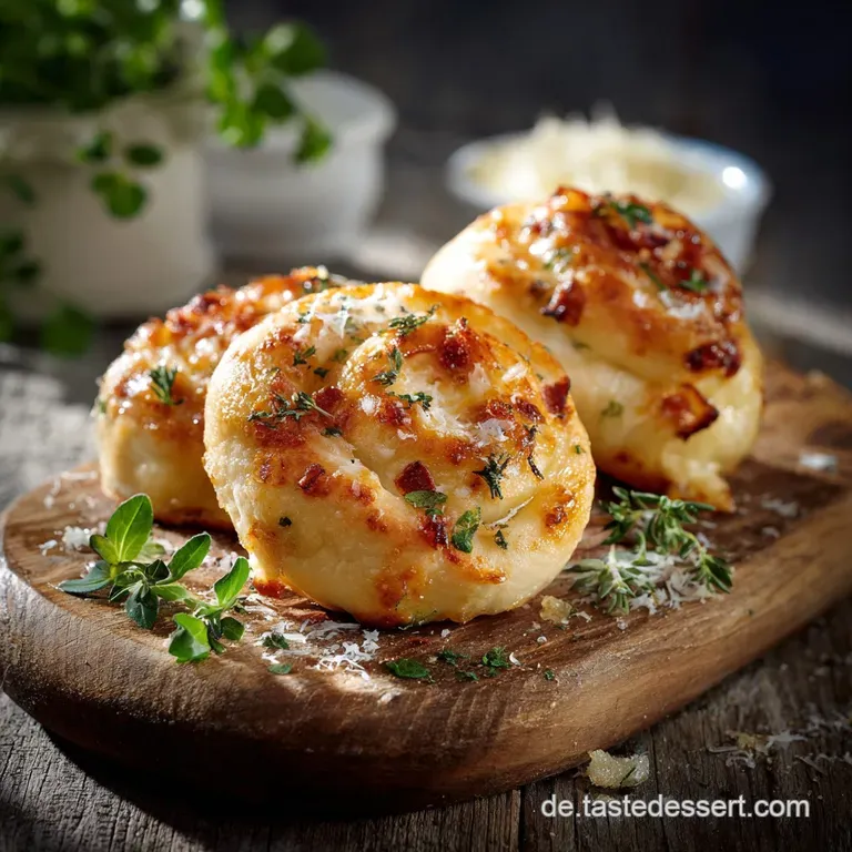 Gef&uuml;llte Pizzab&auml;llchen K&auml;se-Explosion: Der Schnelle Feierabend Snack presentation