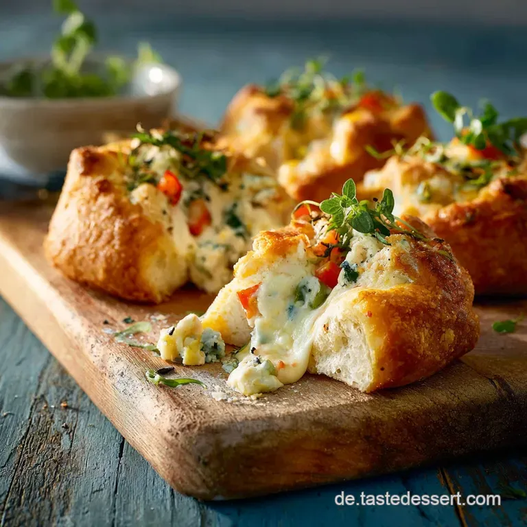 Gef&uuml;llte Pizzab&auml;llchen K&auml;se-Explosion: Der schnelle Feierabend Snack