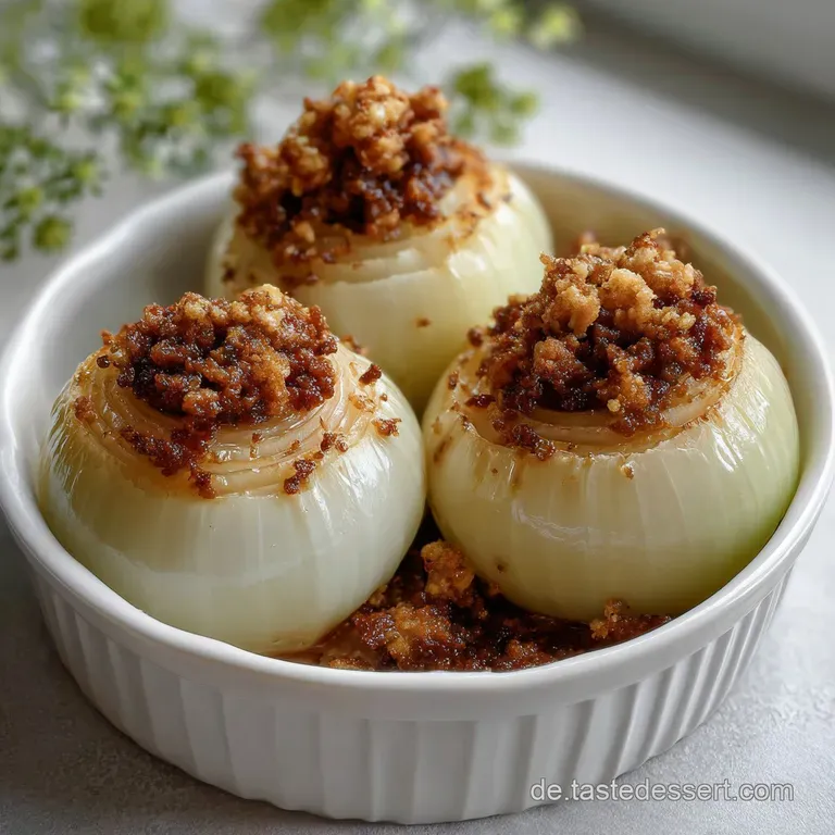 Gefllte Zwiebeln mit Hackfleisch leichtes Mittag: Der Turbo-Boost