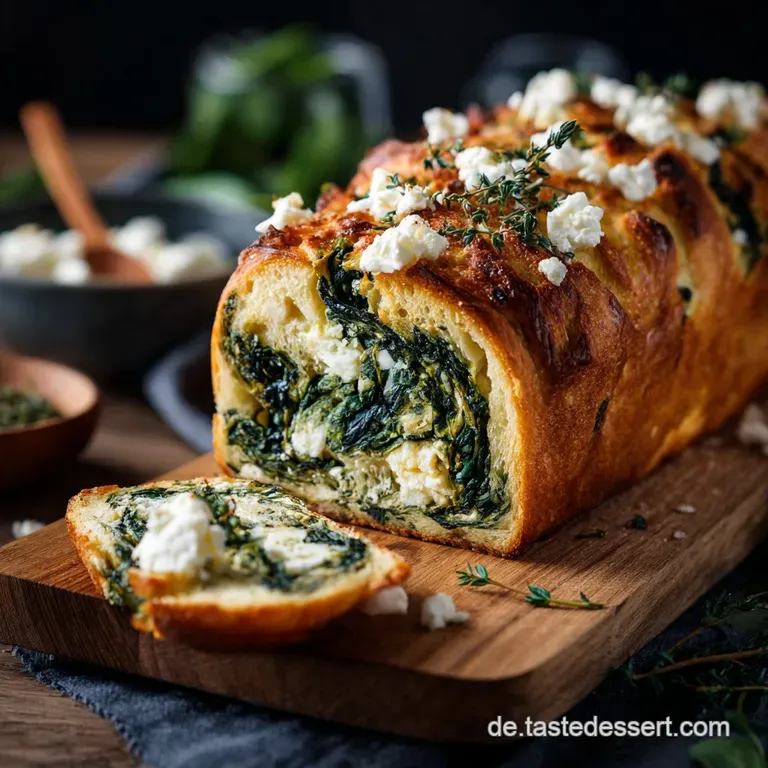 Gef&uuml;lltes Pfannenbrot: Blitz-Brot Mit Cremigem Spinat Und Feta Ohne Hefe presentation