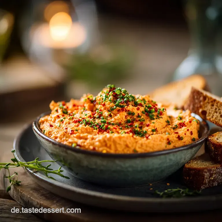 Gesunder Dip oder Brotaufstrich: Der Sonnige Feierabend-Dip mit ger&ouml;steter Paprika