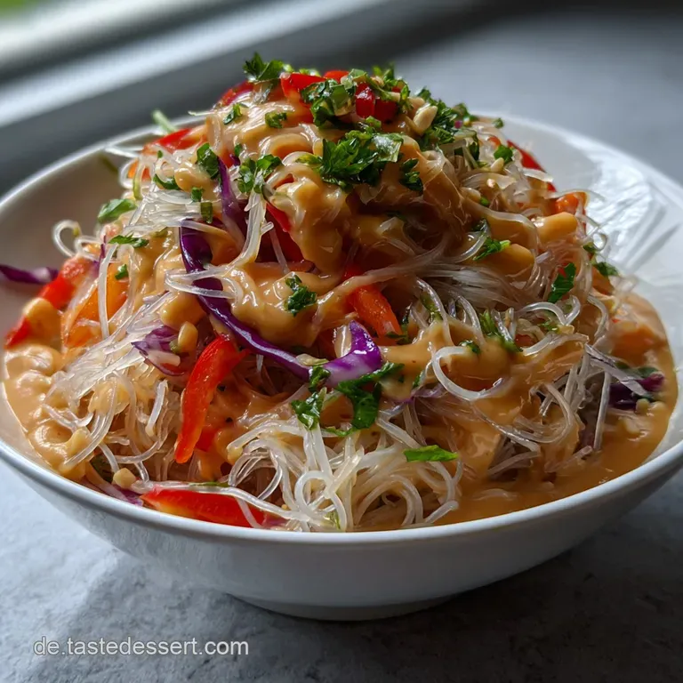Der Beste Glasnudelsalat Mit Einer Cremigen Erdnusssoe presentation