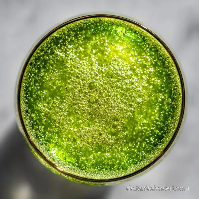 Festive green liqueur in a stemmed glass, glittering sugar rim, bright red cranberries, a cheerful holiday drink, party re...