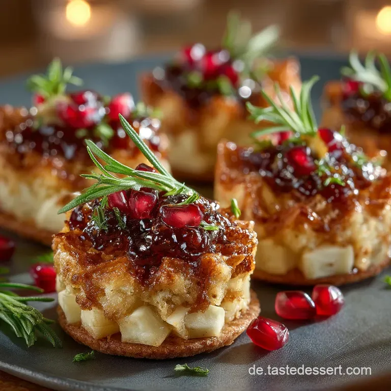 Gl&uuml;hweinApfelW&uuml;rfel auf herzhaftem Bl&auml;tterteigTannenbaum