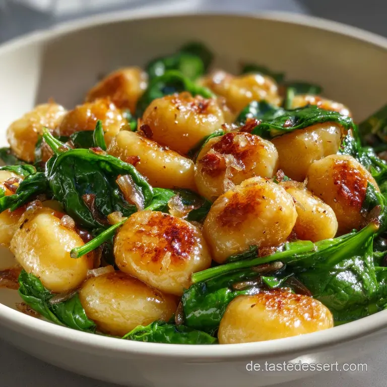 Gnocchi Pfanne Spinat Knoblauch: Blitzschnell Cremig presentation