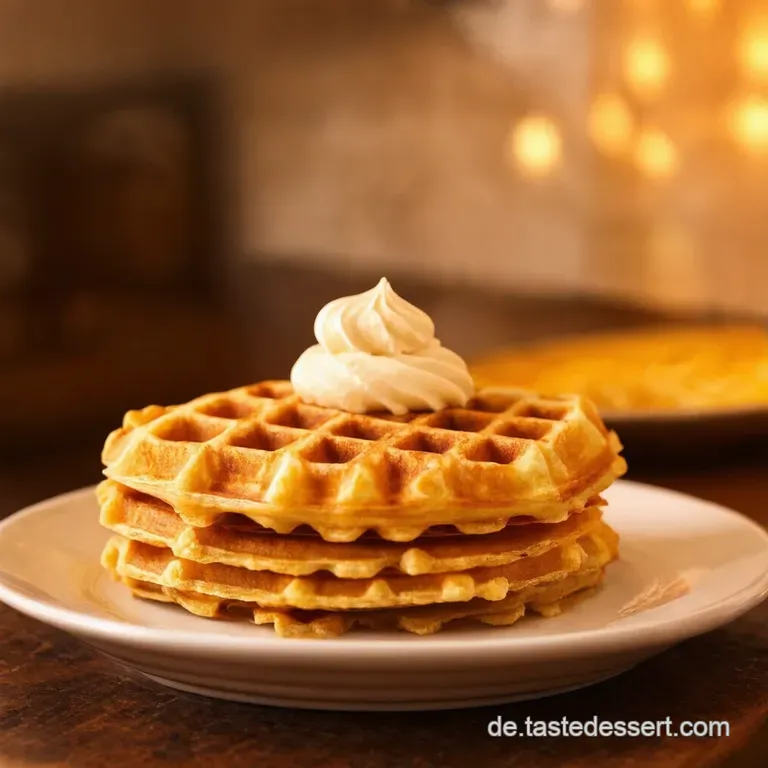 Goldbraune Glutenfreie Waffeln Knusprig Flaumig presentation