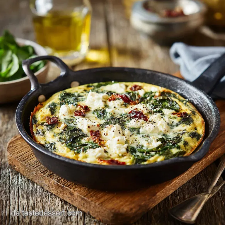 Die Goldene Feierabendfrittata Mediterran Mit Feta Und Spinat presentation