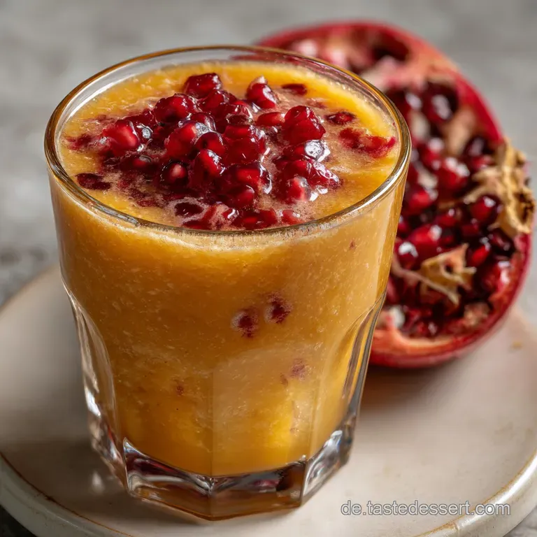 Granatapfelorangen Smoothie: Der Schnelle Vitamin-Kick presentation