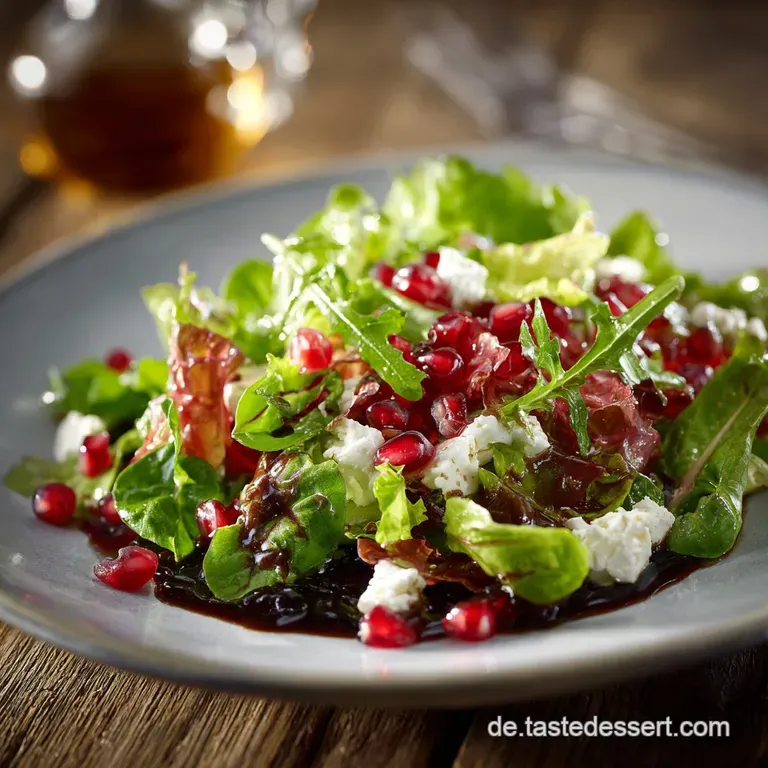 Granatapfelsalat mit Feldsalat und Feta: Der Feierabend-Klassiker.