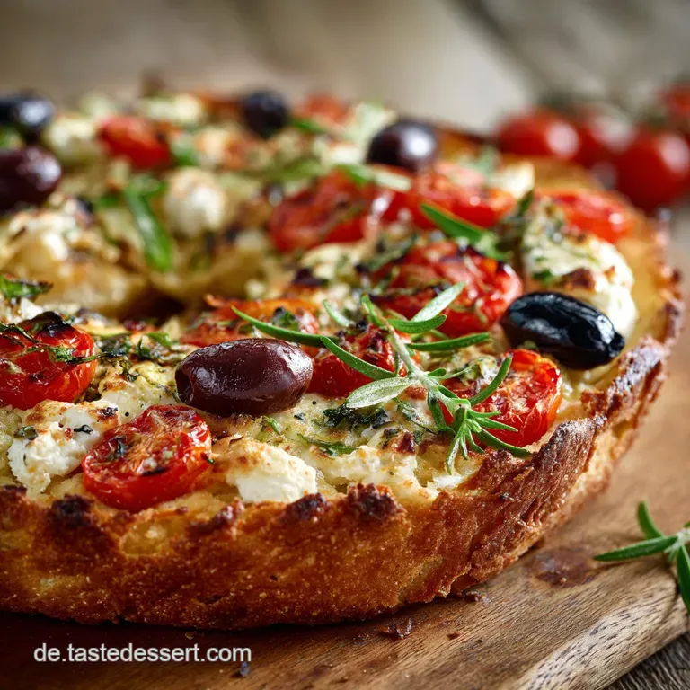 Griechischer Vegetarischer Pizzaring: Das Beste Rezept Mit Feta Und Bl&auml;tterteig presentation