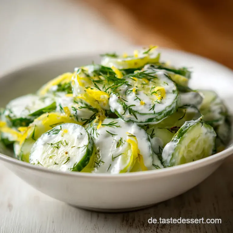 Gurkensalat mit Joghurt Dressing