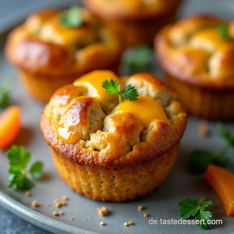 Herzhafte CheeseburgerPäckchen BlätterteigMuffins für den Feierabend