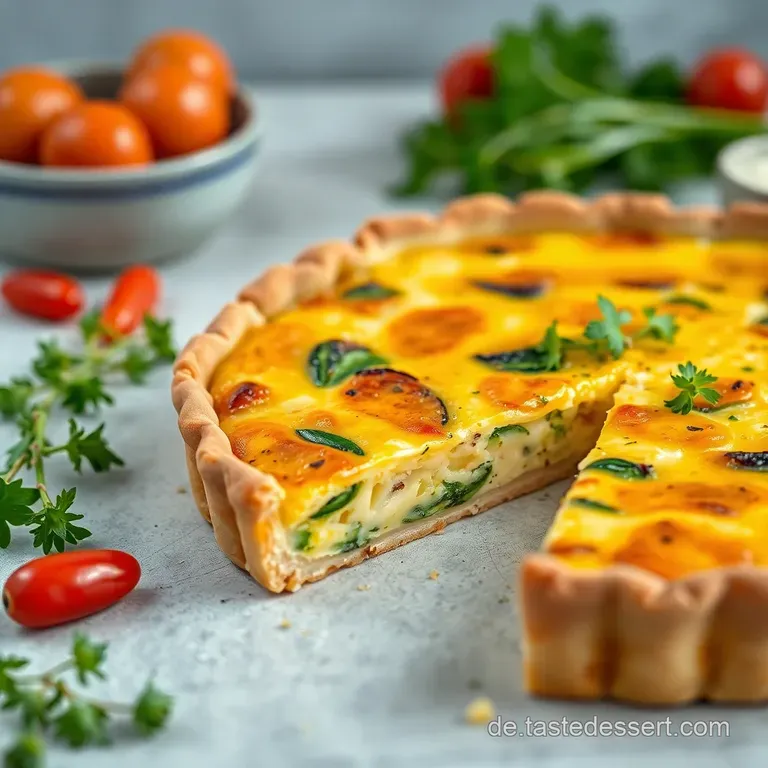 Herzhafte Gemüsequiche – Ein Stück vom Glück presentation