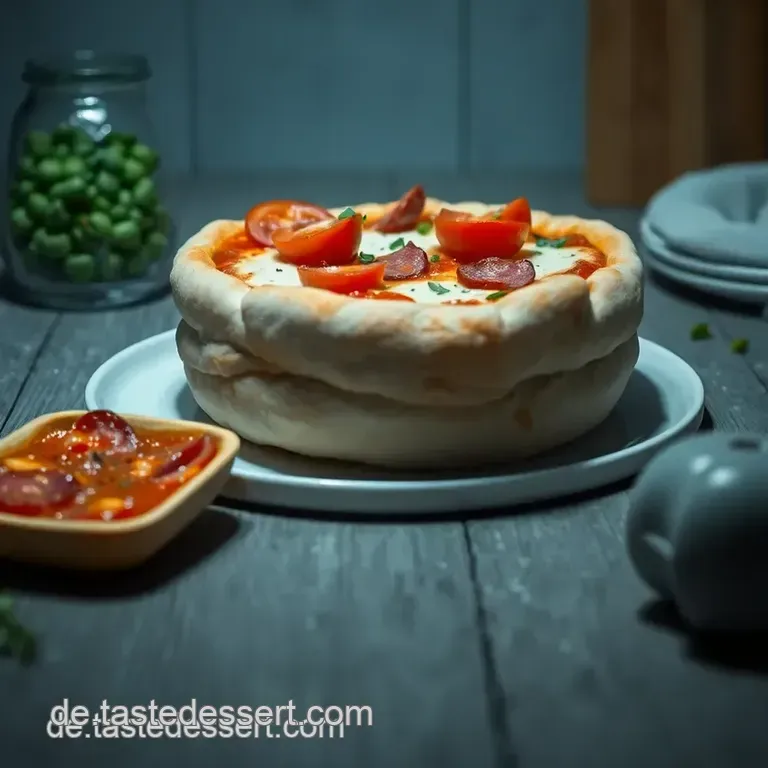 Herzhafte Pizzaschnecken mit Käse und Wurst presentation