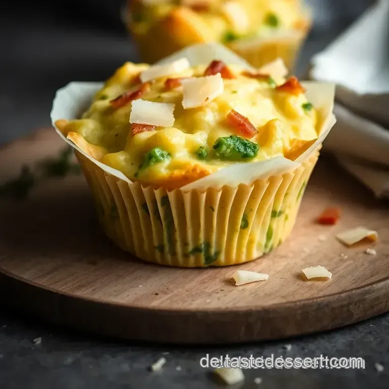 Herzhafte Spargelmuffins mit Parmesan und Speck presentation