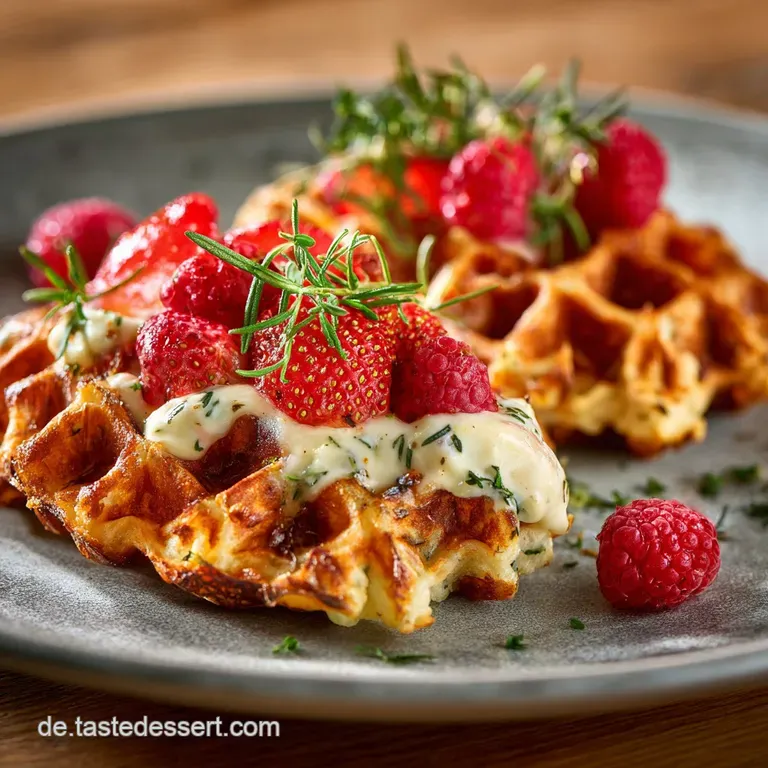 Herzhafte Waffeln Mit K&auml;se Und Kr&auml;utern: Knuspriger Brotersatz presentation