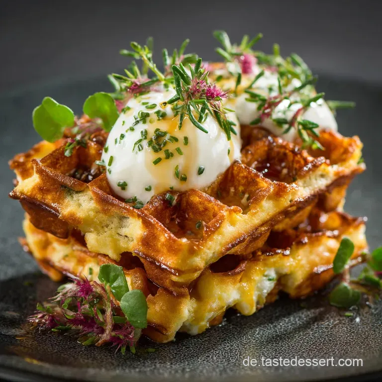 Herzhafte Waffeln mit K&auml;se und Kr&auml;utern: Knuspriger Brotersatz