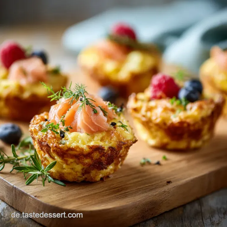 Herzhafte VesperMuffins Low Carb Lachs Frischk&auml;se Dill