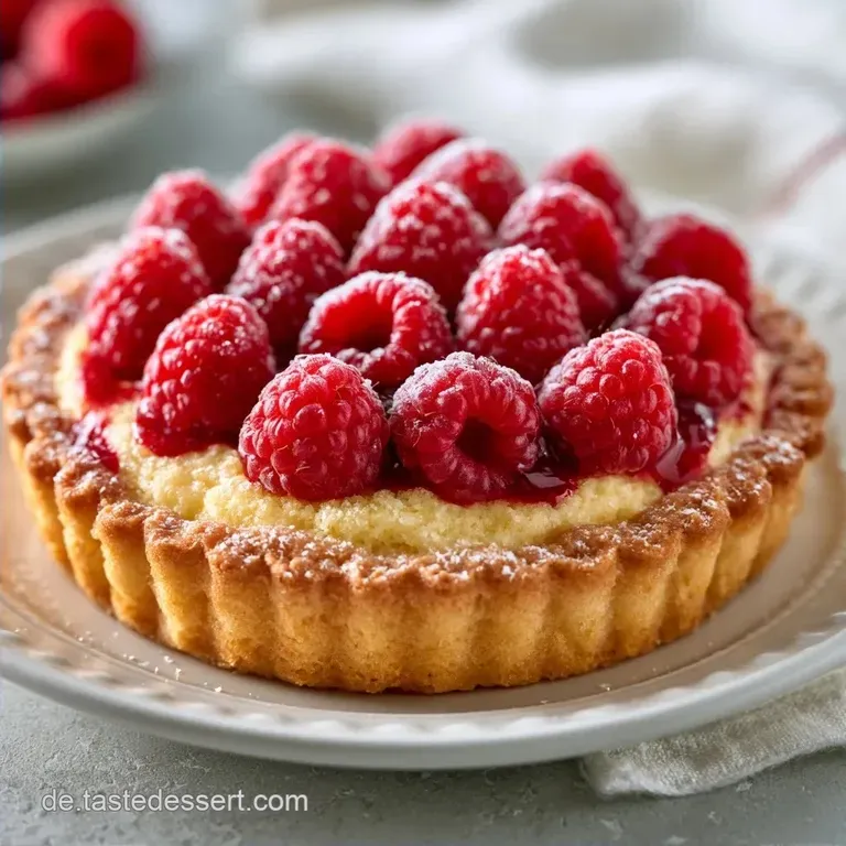 Himbeerkuchen mit M&uuml;rbeteig und Biskuit