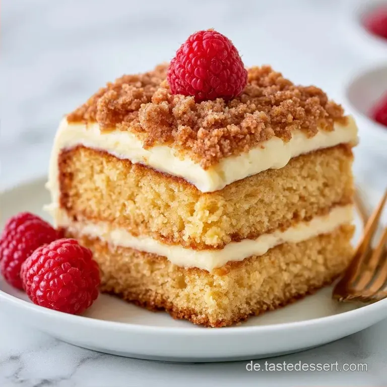 Saftiger Himbeerkuchen mit Streuseln vom Blech