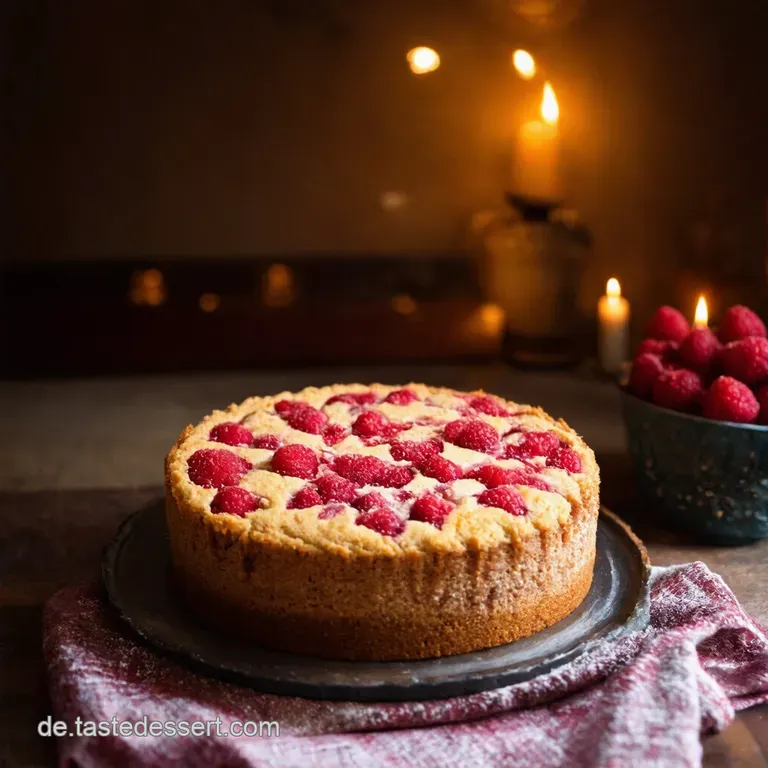 Himbeerrosen Torte presentation