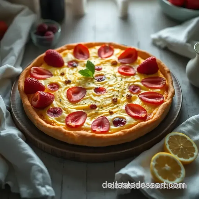 Himmel auf Erden: Ungebackener Käsekuchen mit frischen Früchten presentation