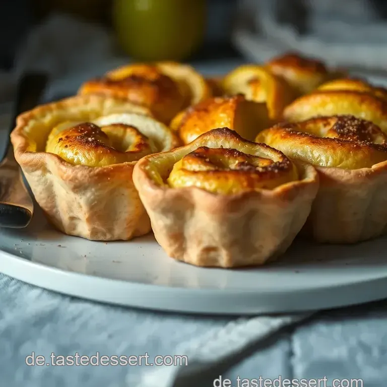 Himmlische Apfeltaschen mit Blätterteig presentation