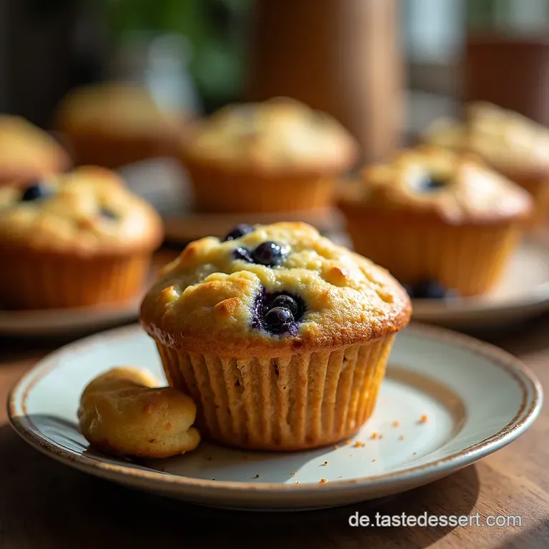 Himmlische Glutenfreie Blaubeermuffins presentation