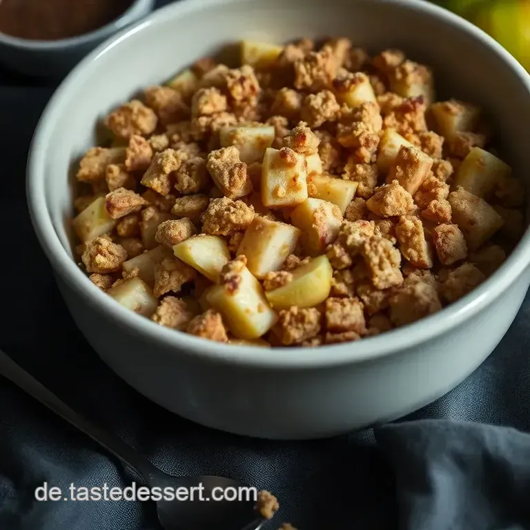 Himmlischer Apfel-Crumble mit Haferflocken presentation