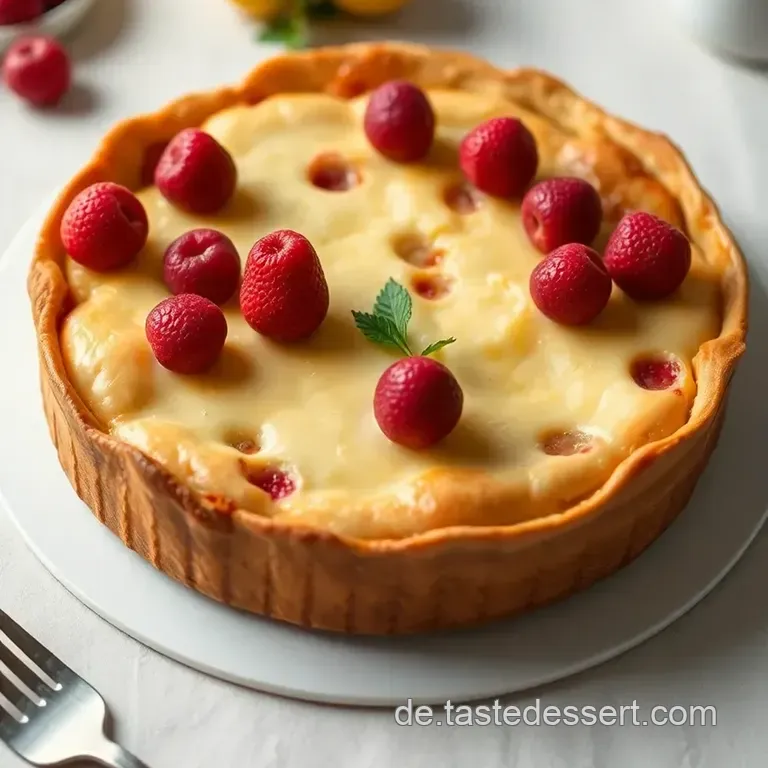 Himmlischer Käsekuchen mit Johannisbeeren presentation