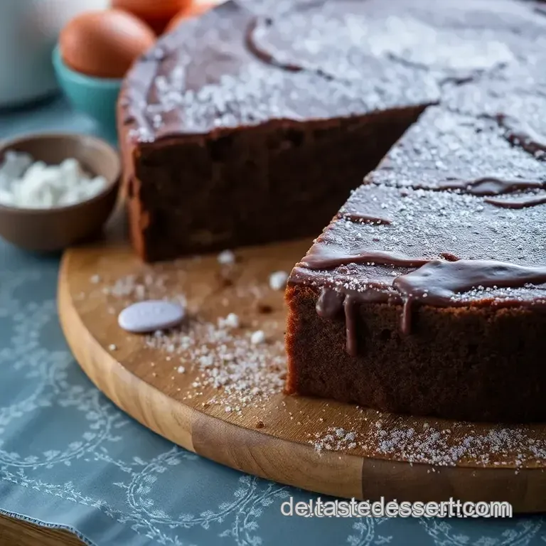 Himmlischer Schokokuchen presentation