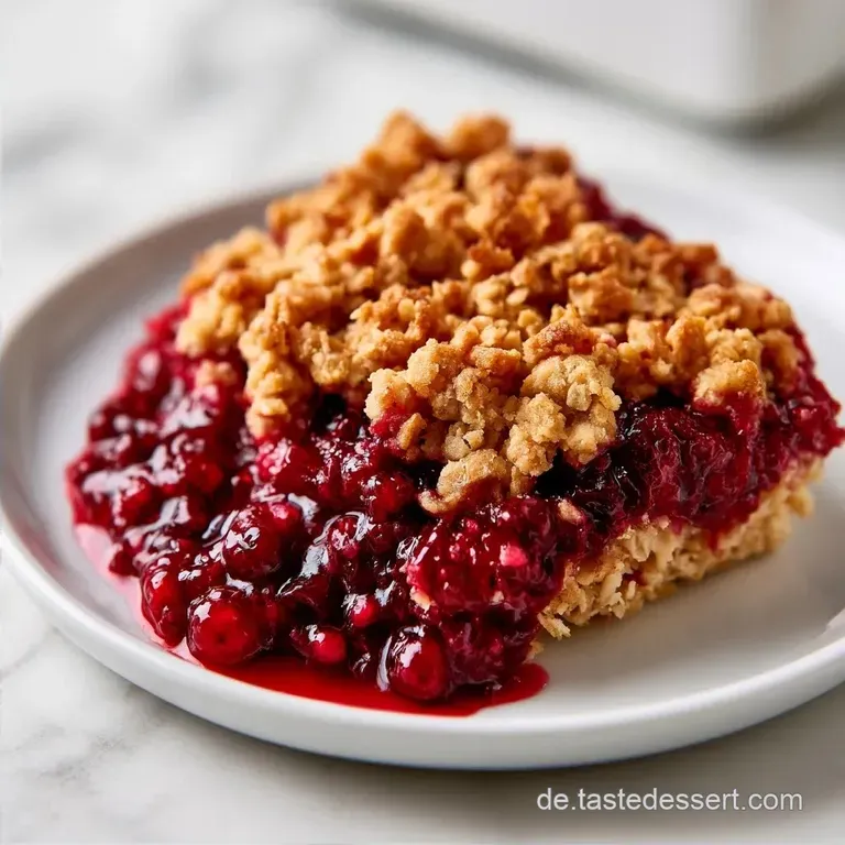 Johannisbeer Crumble mit knusprigen Haferflocken
