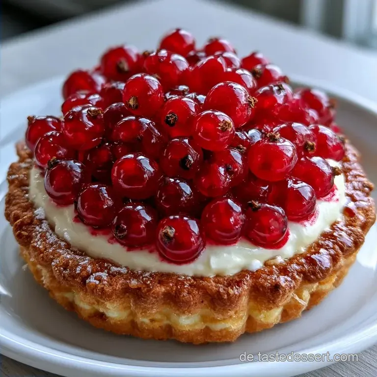 Johannisbeer Frischk&auml;se Tarte mit Dinkelmehl