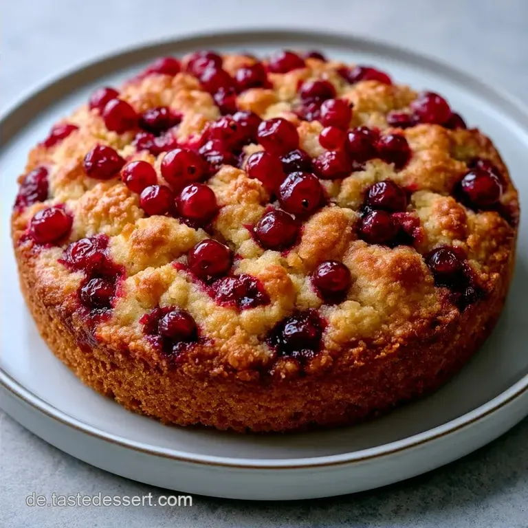 Johannisbeerkuchen mit Streuseln und Mandeln