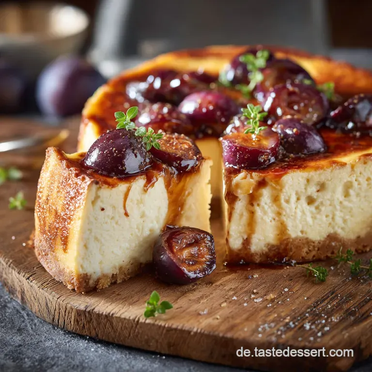 Der Schnelle L&ouml;ffeltraum Cremiger Proteink&auml;sekuchen Mit Gew&uuml;rzpflaumen presentation