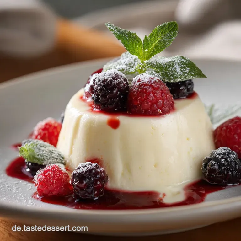 Das Italienische Dessertgeheimnis Seidenweiche Vanille Panna Cotta presentation