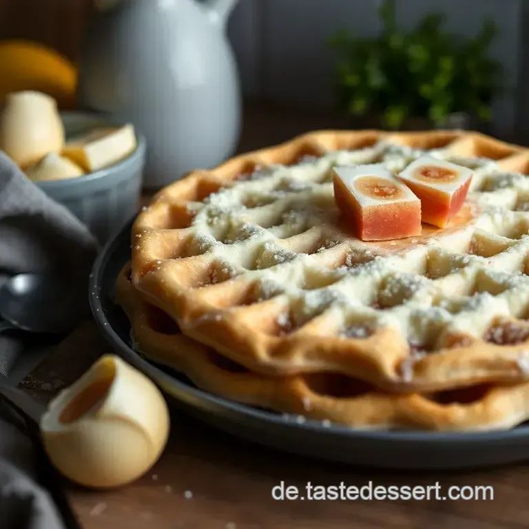 Klassischer Waffelteig für fluffige Belgische Waffeln presentation