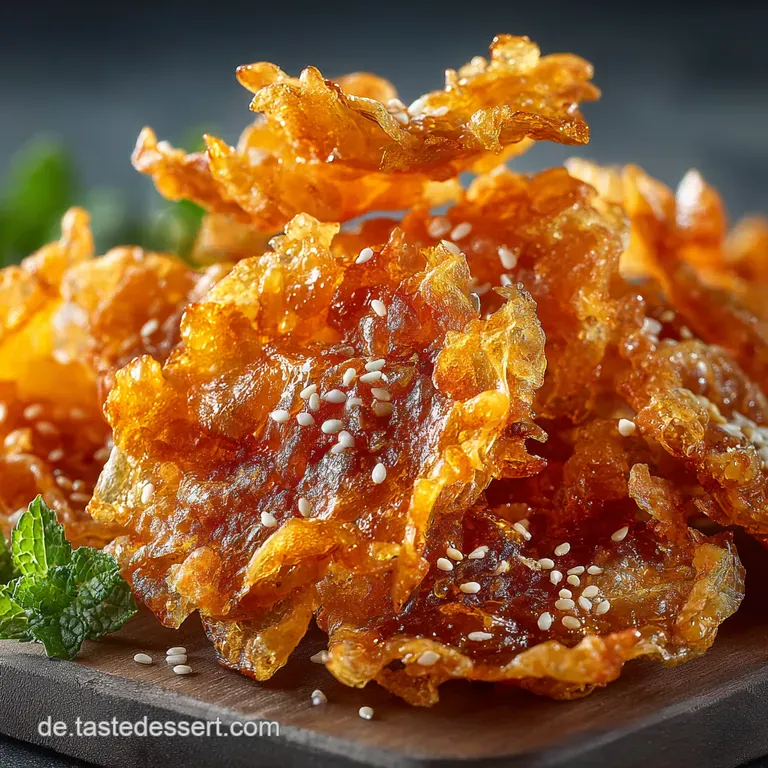 Knusprige Fetar&ouml;llchen Mit Honig Und Sesam presentation