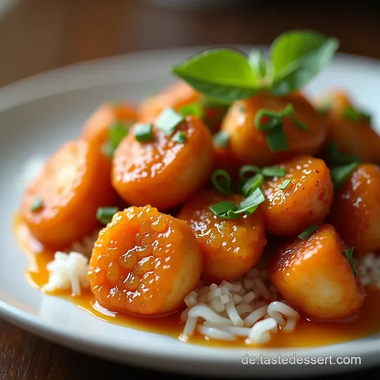 Der Alpengipfel trifft auf Shanghai Knusprige GemseB&auml;llchen in w&uuml;rziger ManchurianSauce