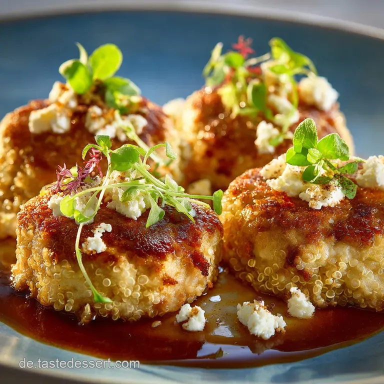 Knusprige Quinoazucchinibratlinge Mit Feta Und Frischen Kr&auml;utern presentation