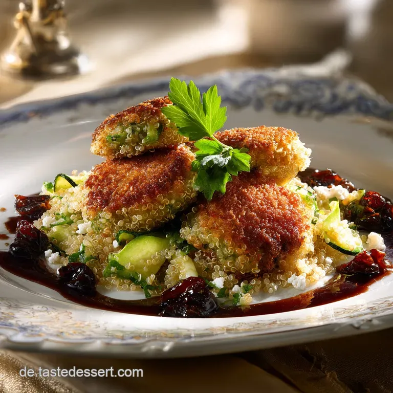 Knusprige QuinoaZucchiniBratlinge mit Feta und frischen Kr&auml;utern