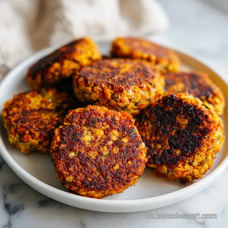 Knusprige Rote Linsen Bratlinge