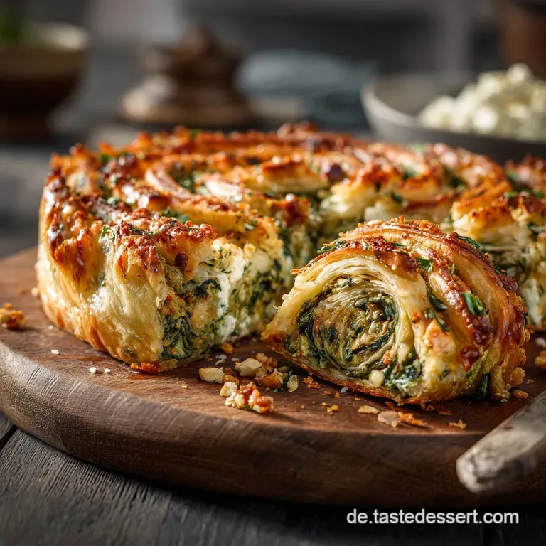 BlitzB&ouml;rek Knusprige Bl&auml;tterteigSchnecke mit Feta und Spinat
