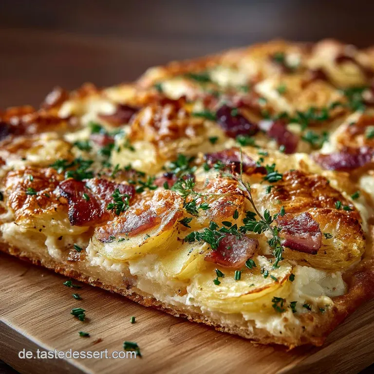 Der Knusprige Kartoffelflammkuchen Klassiker Ohne Hefeteig presentation